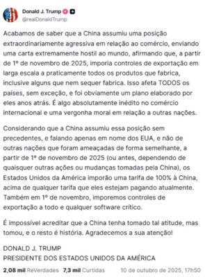 China reacts to Trump's speech on 100% tariff and promises response