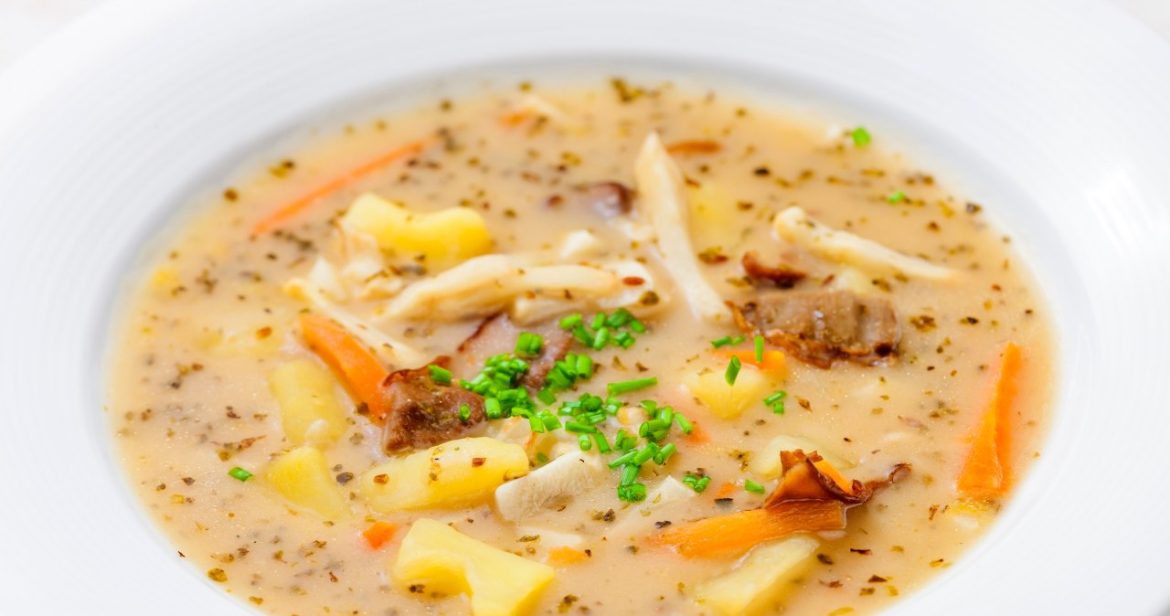 A forgotten soup with a unique aroma. It looks rich, but it is simple and filling                
