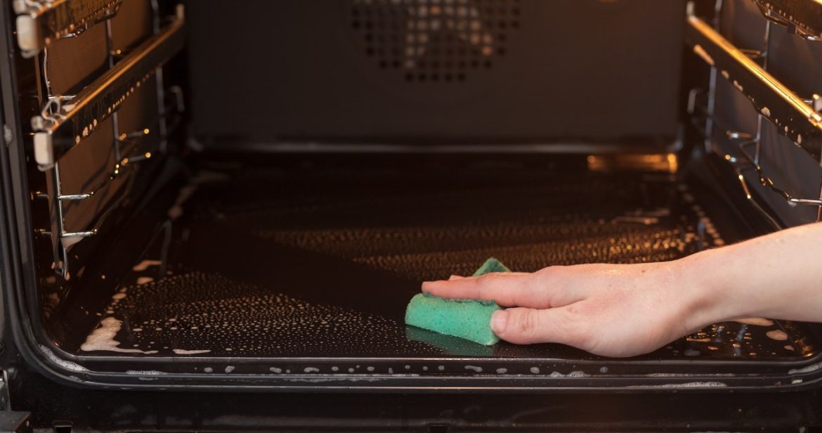 Mix, place in the oven and wait. Even dried dirt will start to fall off                
