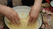 Add to the dough instead of butter. It will be creamy, fluffy, and there will be no stains
