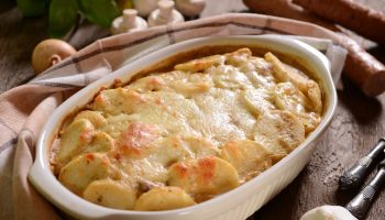 The family reserves helpings before I finish cutting up all the portions. Meat and mushroom casserole