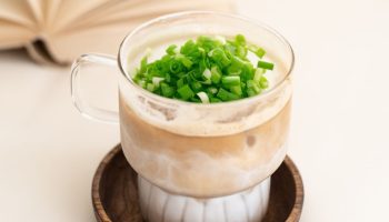 Matcha and kombucha are no longer in fashion. Now people drink coffee with green ingredients