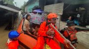 At least 13 people died in the floods that hit Indonesia