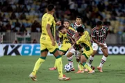 Ball dispute in the match between Fluminense x Mirassol