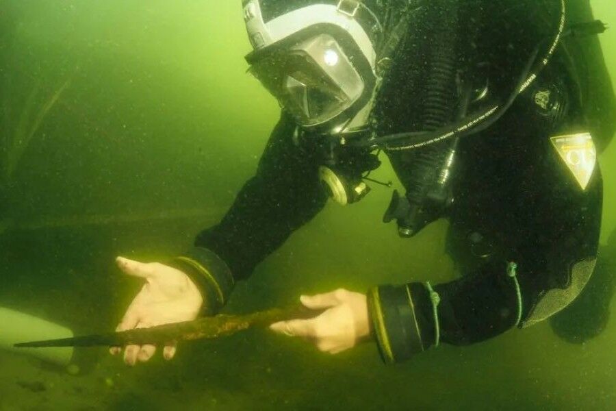 Medieval spear taken from a Polish lake may have belonged to a prince
