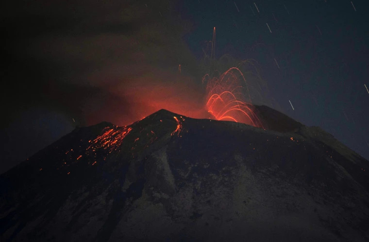 A volcano erupted, a first after about 12,000 years