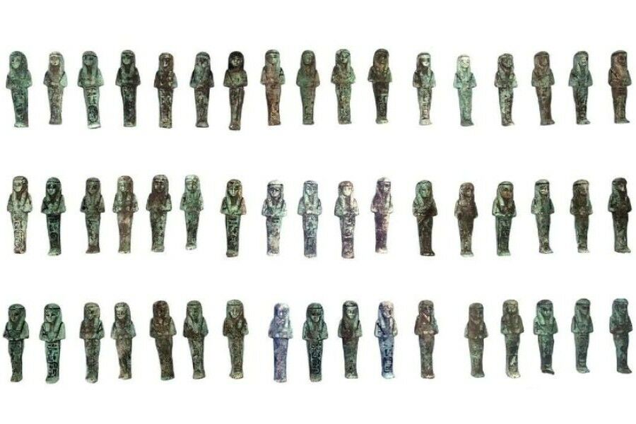 Funerary figurines suggest Egyptian pharaoh moved another king's body and robbed his tomb