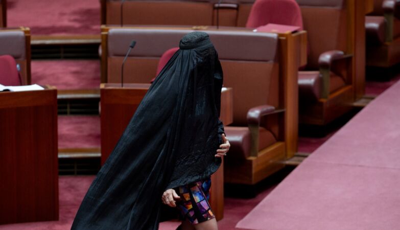 Australian senator suspended for 7 days for wearing burqa in anti-burqa protest