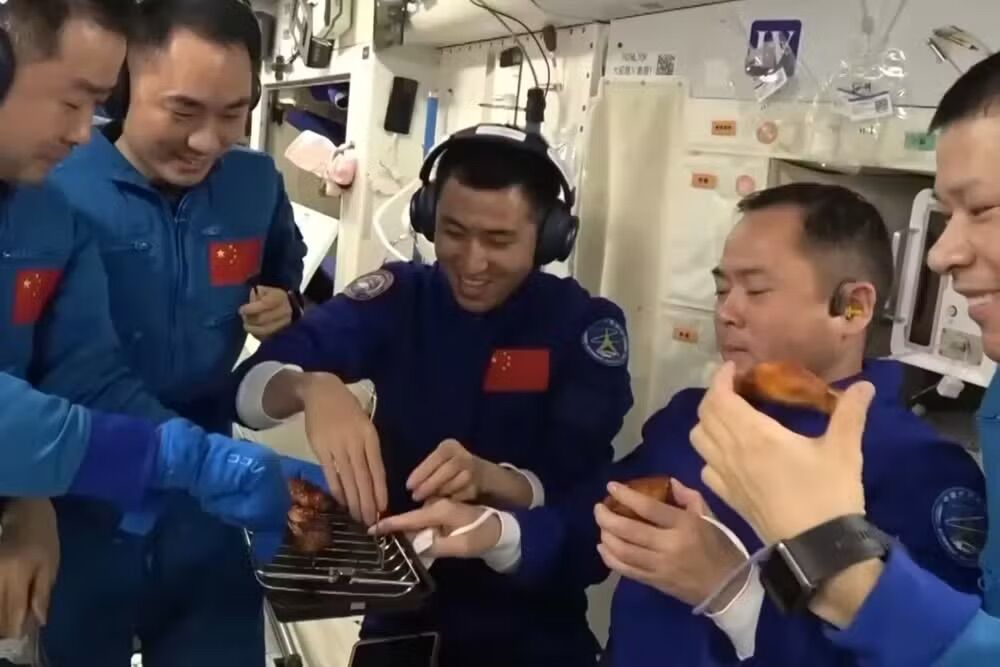 Here's the first barbecue in Space