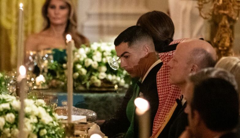 “My son is a big fan.” Donald Trump welcomed Cristiano Ronaldo to dinner at the White House