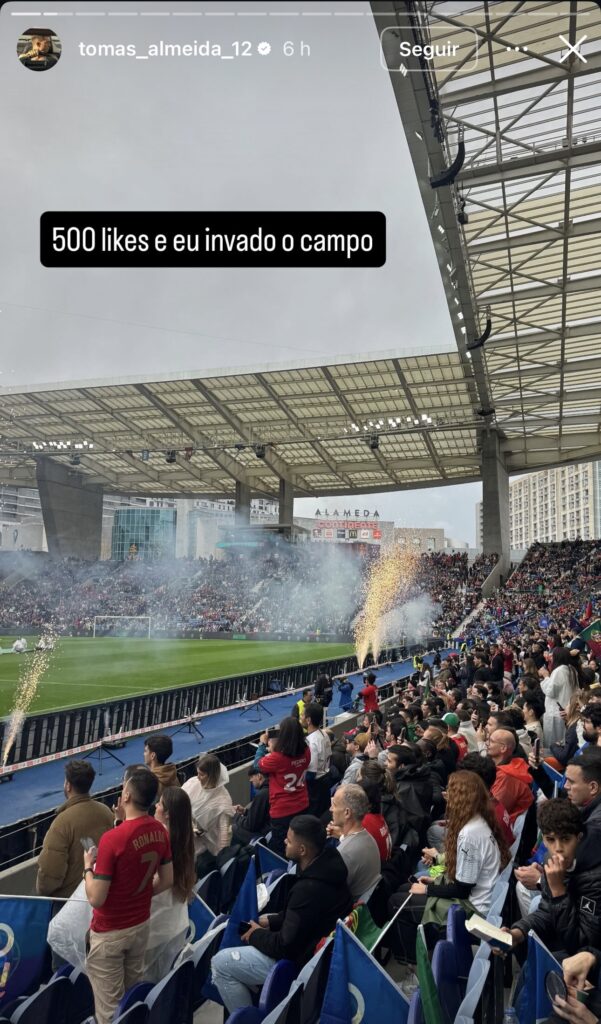 “500 likes and I invade the field”: Fan fulfilled his promise before Portugal-Armenia