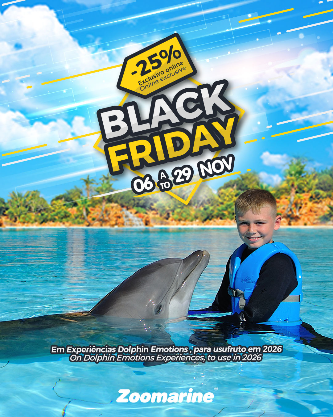 Black Friday arrives at Zoomarine with promotions on tickets and marine experiences