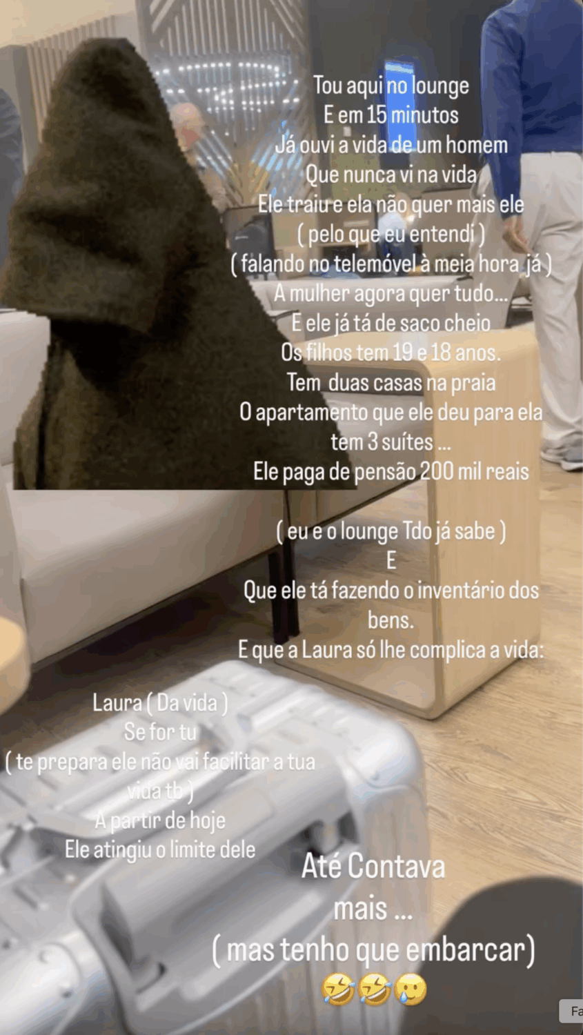 Katia Aveiro exposes a man's conversation at the airport: “He cheated and she doesn't want him anymore…”