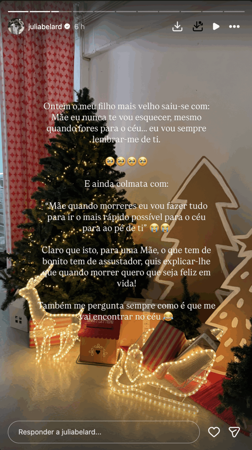 Júlia Belard reveals her son’s impactful words: “When you die, I will do everything I can to go…”