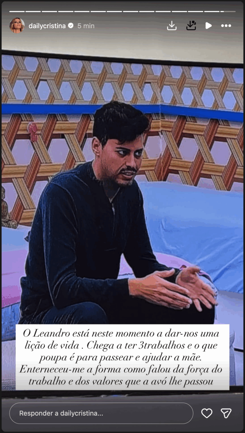 Cristina Ferreira impressed with Leandro: “He’s giving us a life lesson…”