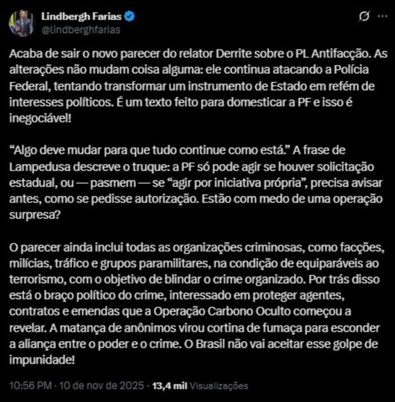 Lindbergh says changes to the Antifaction PL “don’t change anything”