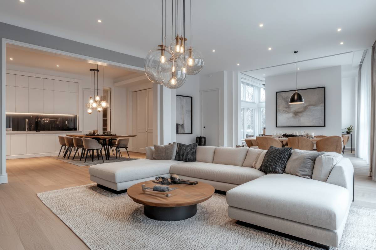 the magic of light in a modern living room