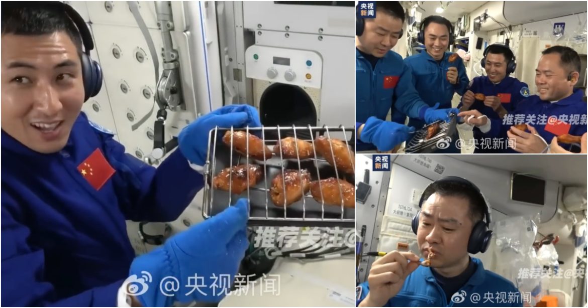 Chinese astronauts have the first barbecue in history in space
