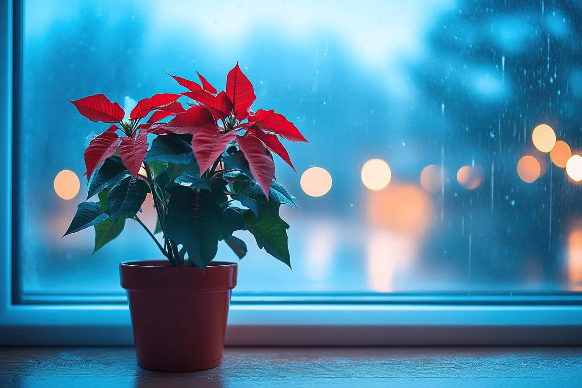 poinsettia in the dark to bloom again