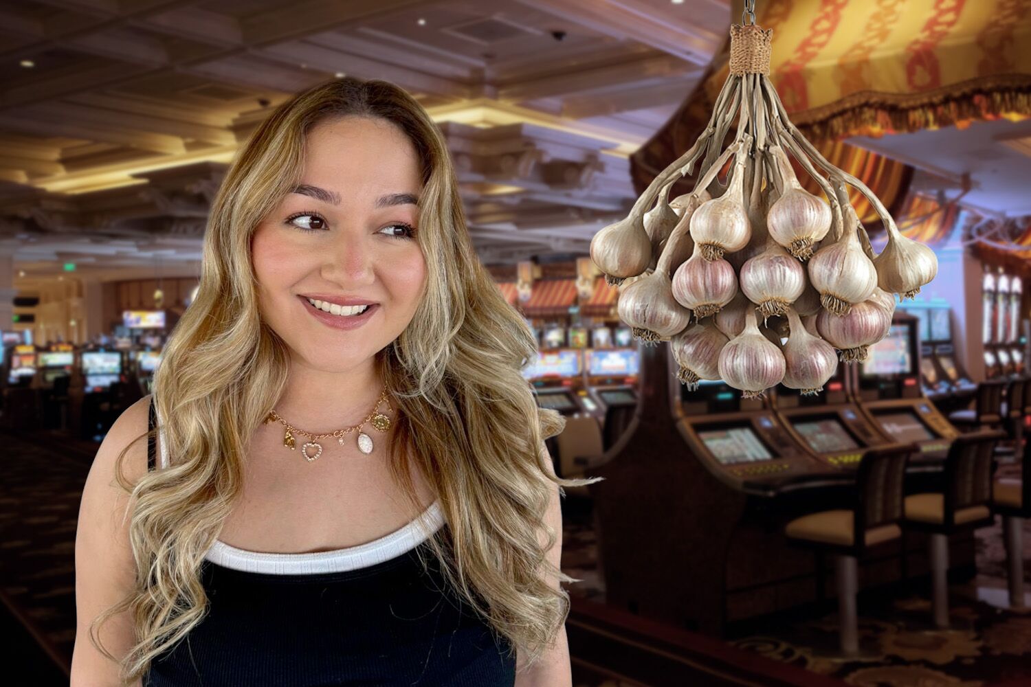 A tiktoker went to the casino. You think you made money because of garlic