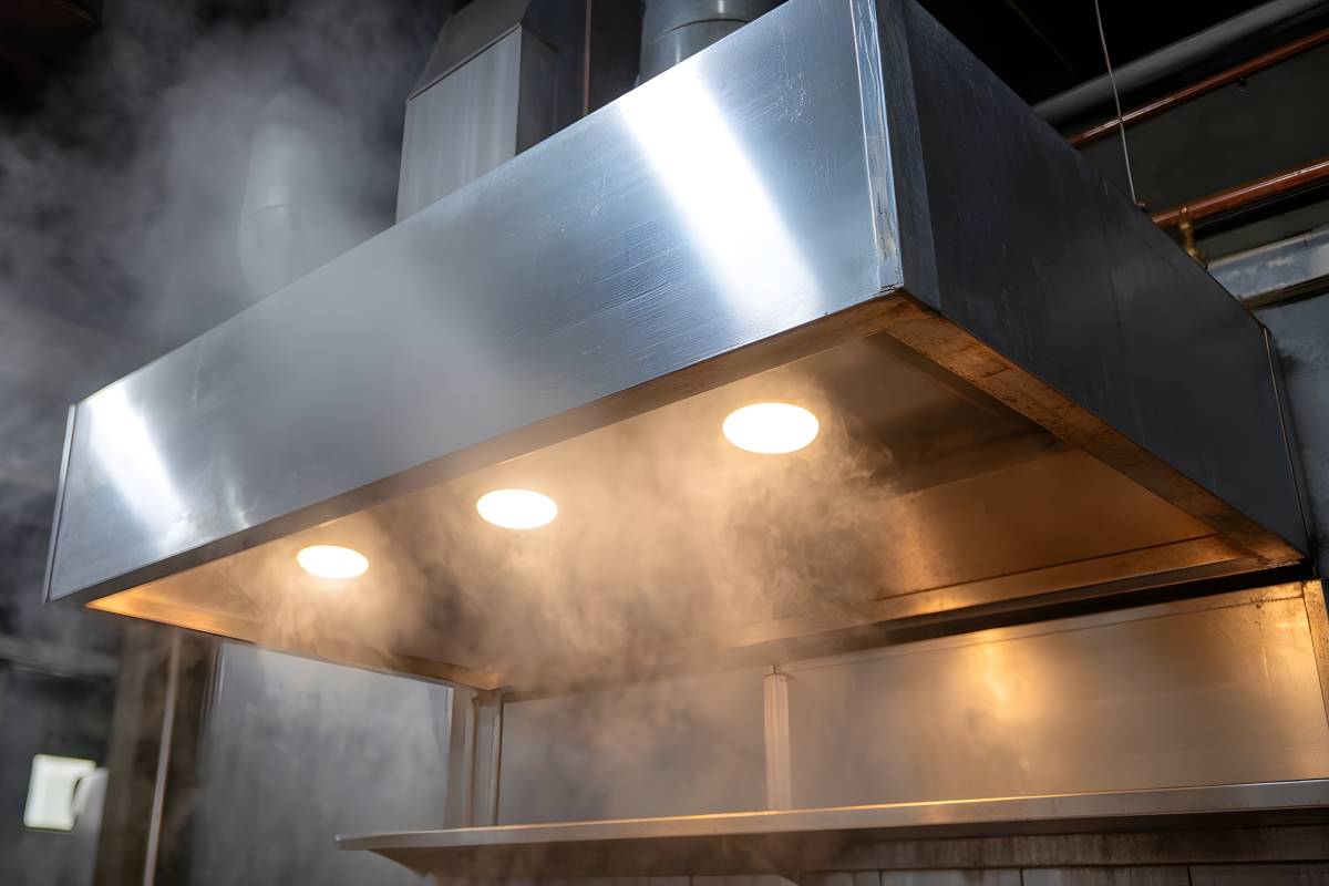extractor hood in the kitchen against humidity