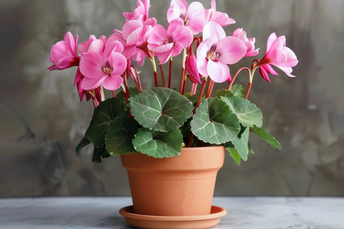 cyclamen in pots