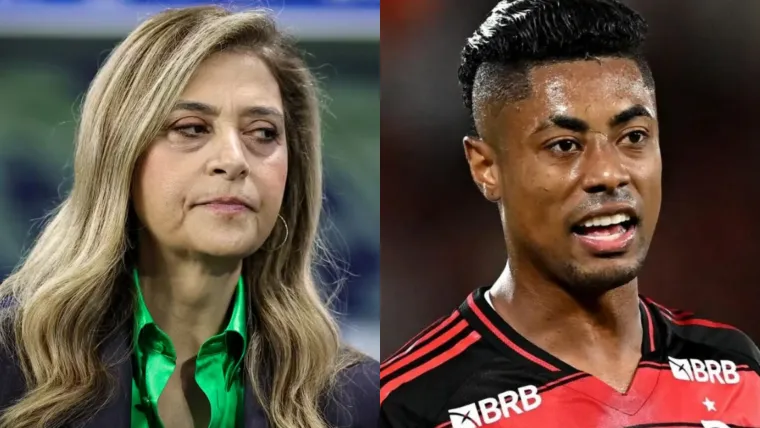 O que houve entre Leila Pereira, do Palmeiras, e Bruno Henrique, do Flamengo? image