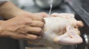 Many of us wash the chicken. It is unnecessary and can be dangerous