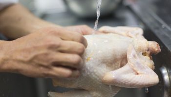 Many of us wash the chicken. It is unnecessary and can be dangerous