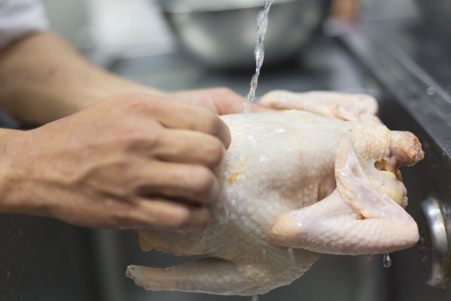 Many of us wash the chicken. It is unnecessary and can be dangerous