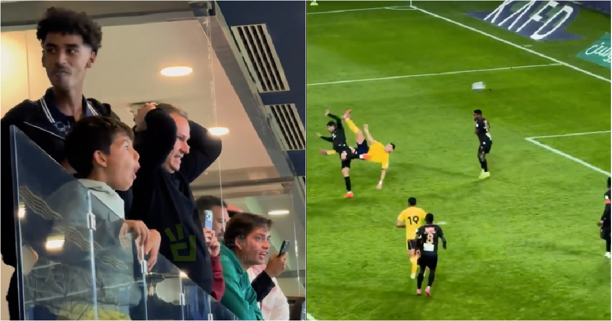 Cristiano Ronaldo's son was left open-mouthed by his father's great goal