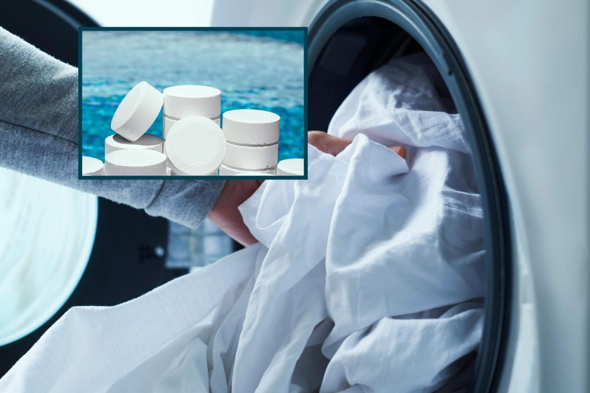 Washing clothes Just 2 tablets thrown into the washing machine. They will whiten white clothes better than chemicals. They will be as good as new. A way to whiten clothes
