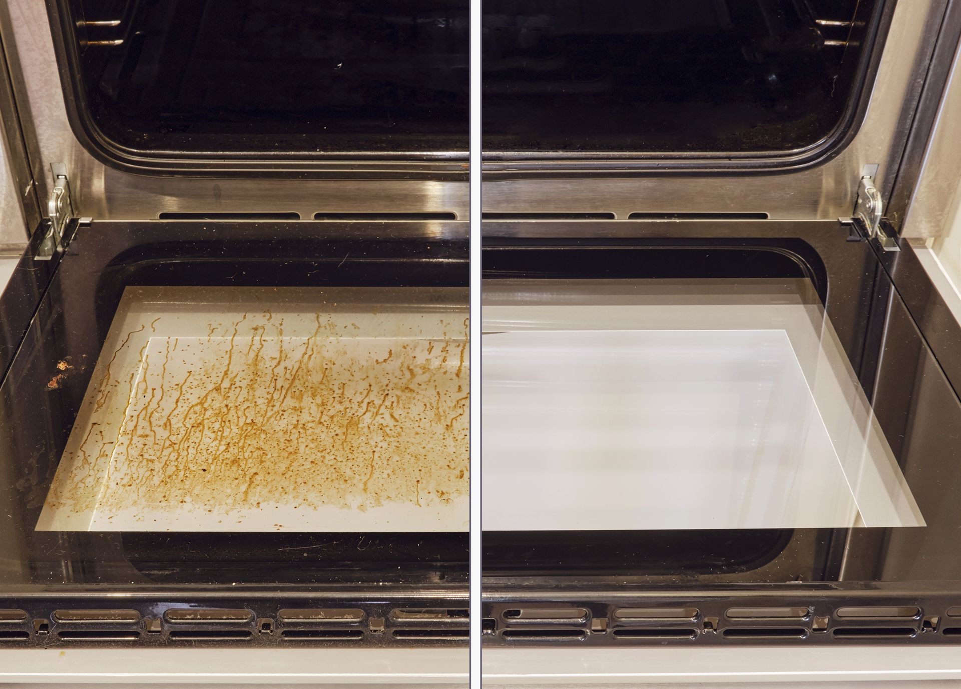 Ways to clean up Just put it in the oven for 30 minutes. The Japanese method of cleaning the oven will eat away dried grease and food remains