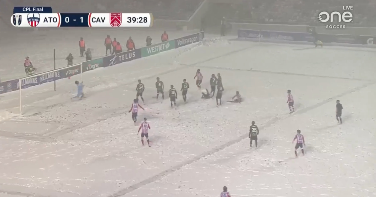 Bicycle kick goal scored in a blizzard decided the Canadian championship