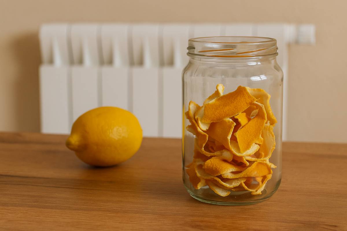 lemon peels in the jar