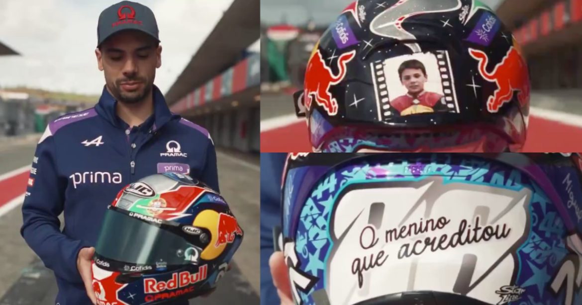 Last GP at home: Miguel Oliveira will race in Portimão with a helmet that pays homage to his origins
