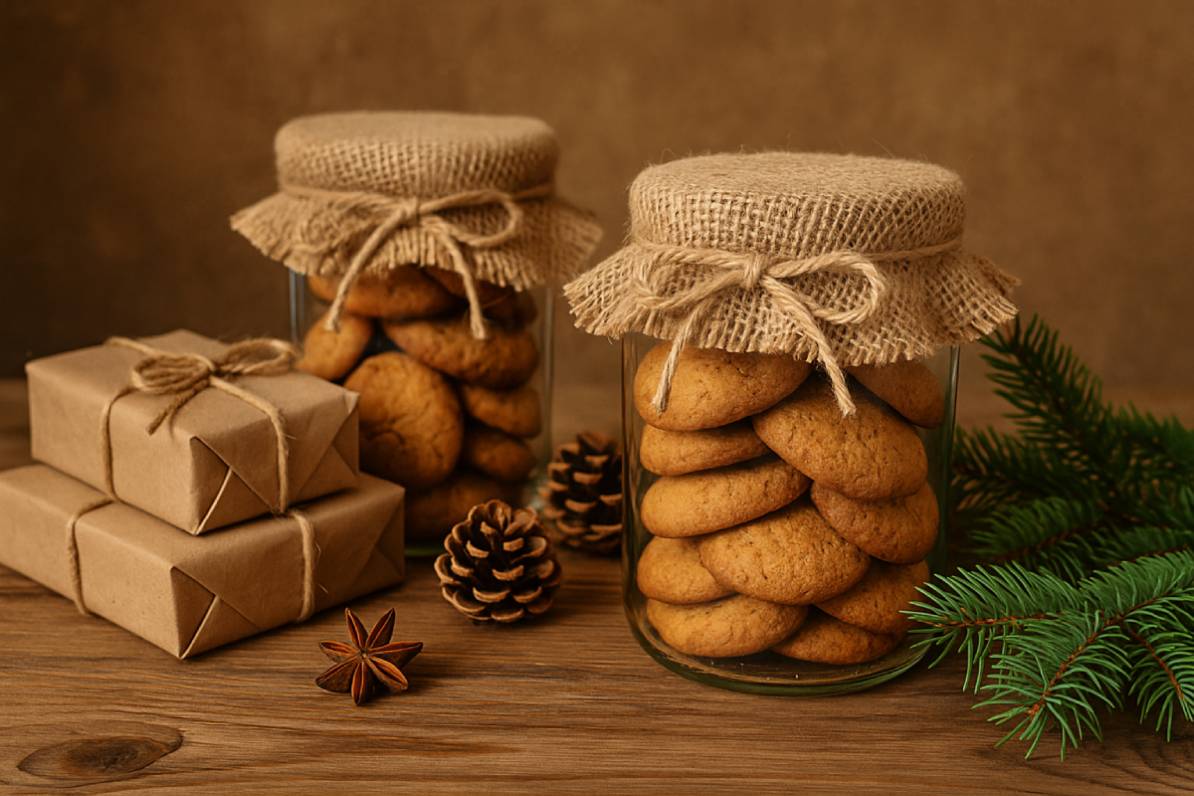 natural linings with jute and twine for biscuit jars