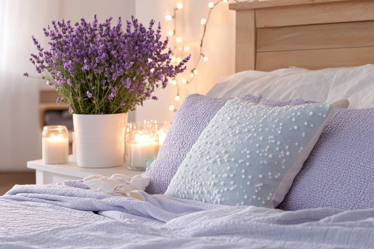 lavender in the bedroom, which gives serenity