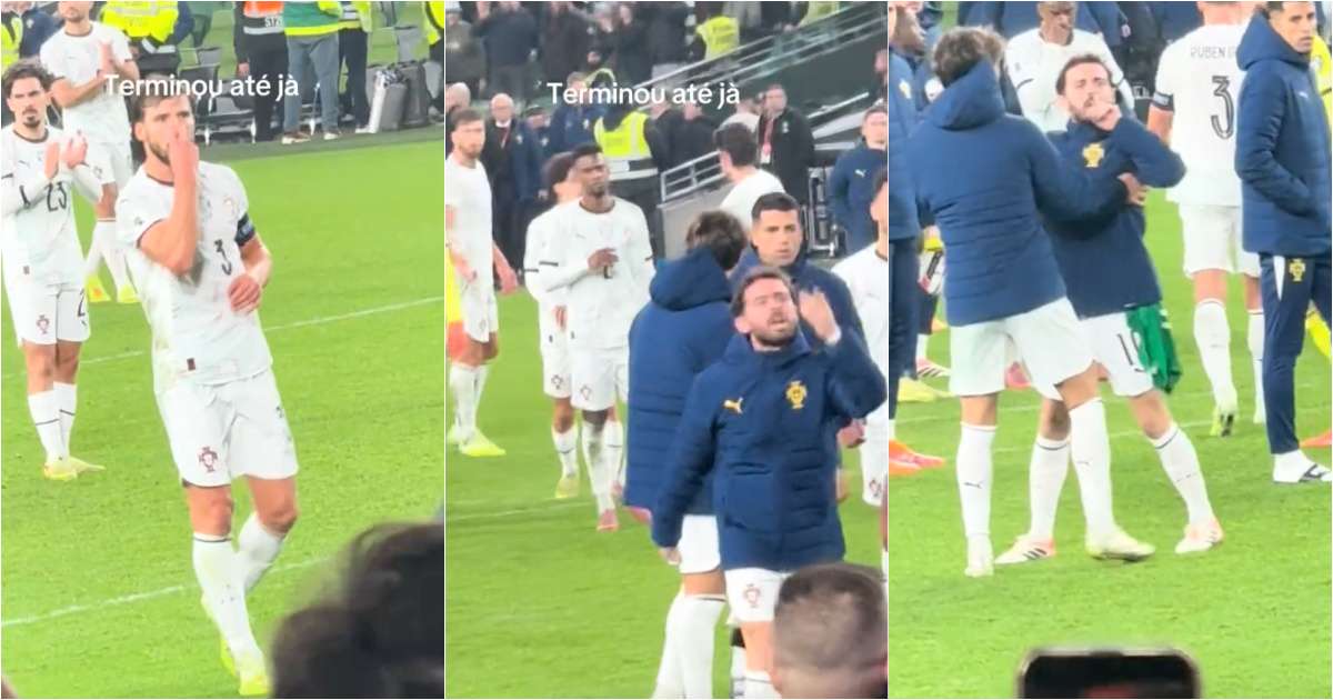 Rúben Dias and Bernardo Silva were involved in a verbal confrontation with fans after defeat