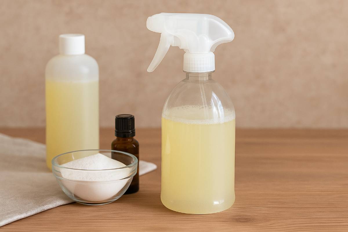 ingredients to make a natural DIY degreaser