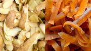 I don't throw away potato or carrot peels: I don't take them to the compost, but I use them at home once every 7 days