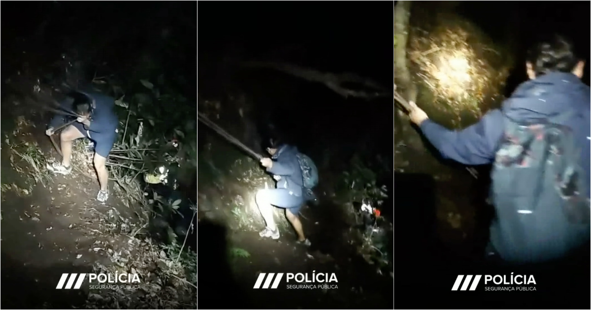 Tourists get lost in the mountains of Madeira and are saved in an emergency operation by the PSP
