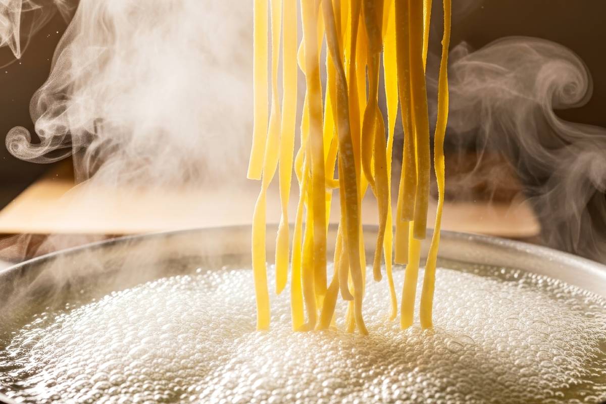 draining pasta generates humidity in the kitchen