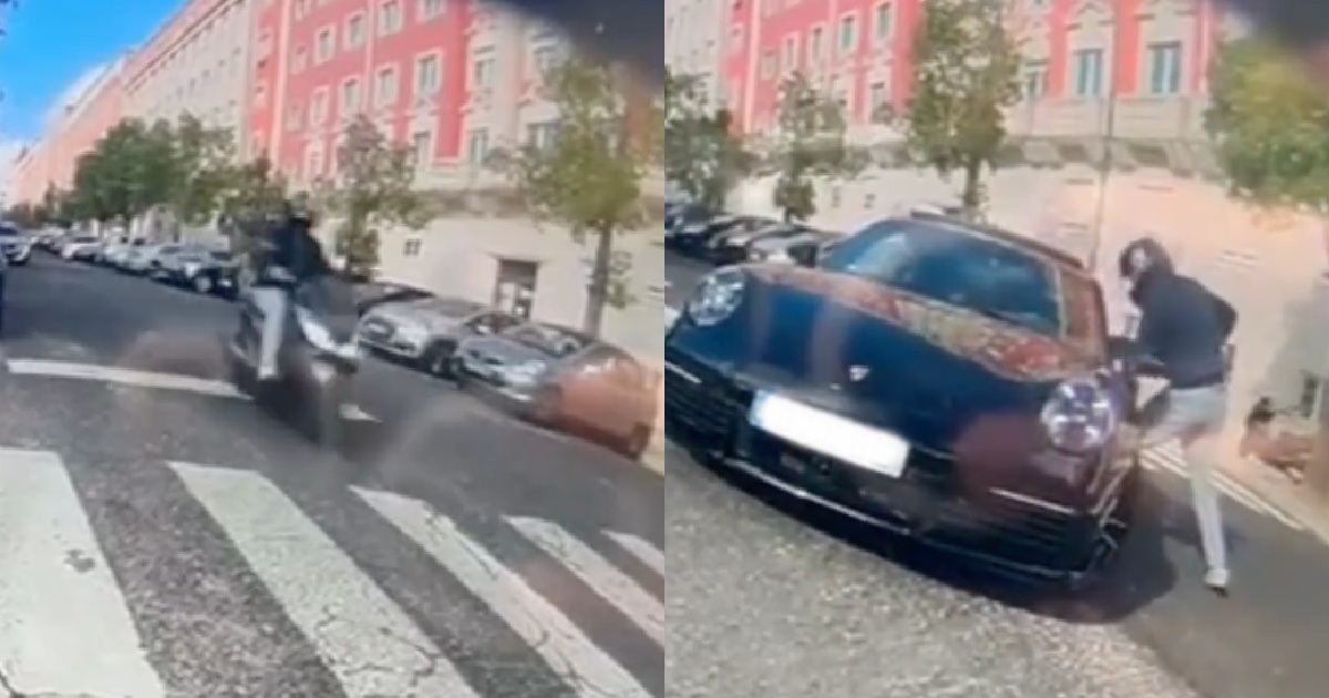 Video shows thieves stealing a Rolex watch in broad daylight in the center of Lisbon