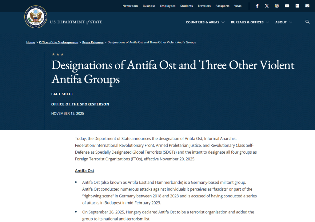 State Department: Two Greek organizations on the US terrorist list