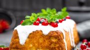 Yogurt cake with winter additions. Always moist and soft