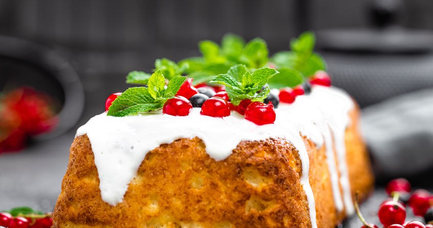 Yogurt cake with winter additions. Always moist and soft