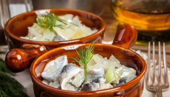 The best snack for the holiday table. Recipe for onion herrings