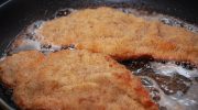 Add to milk and soak the pork chops before frying. The cutlets are tender, juicy and melt in your mouth
