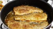 The best fat for frying fish. It does not soak into the breading, and the meat is tender and juicy